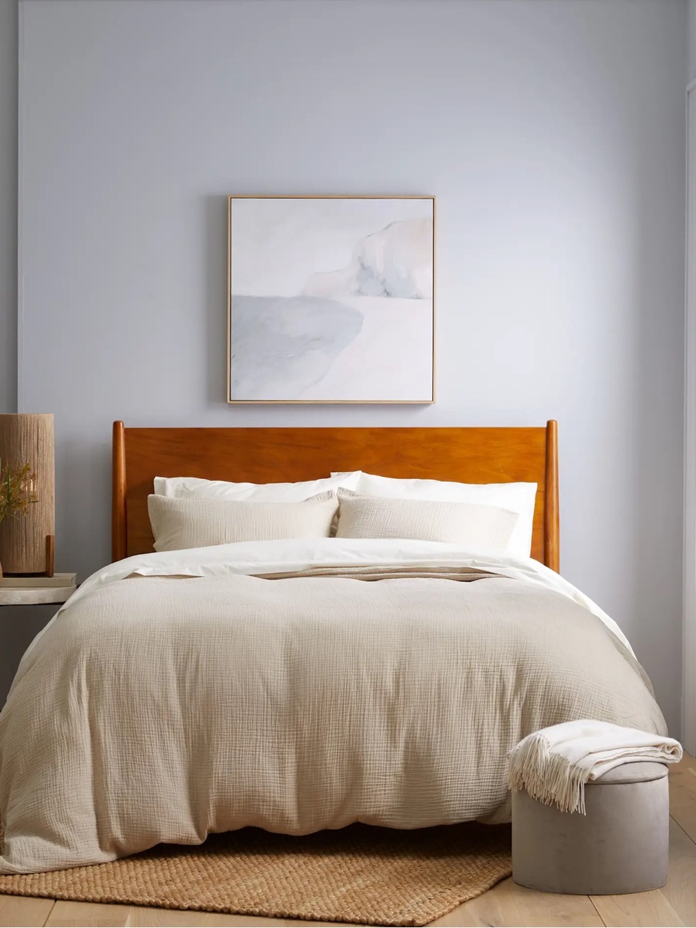 NWT Quince Sand (Dune) Organic Cotton Gauze Duvet Cover!